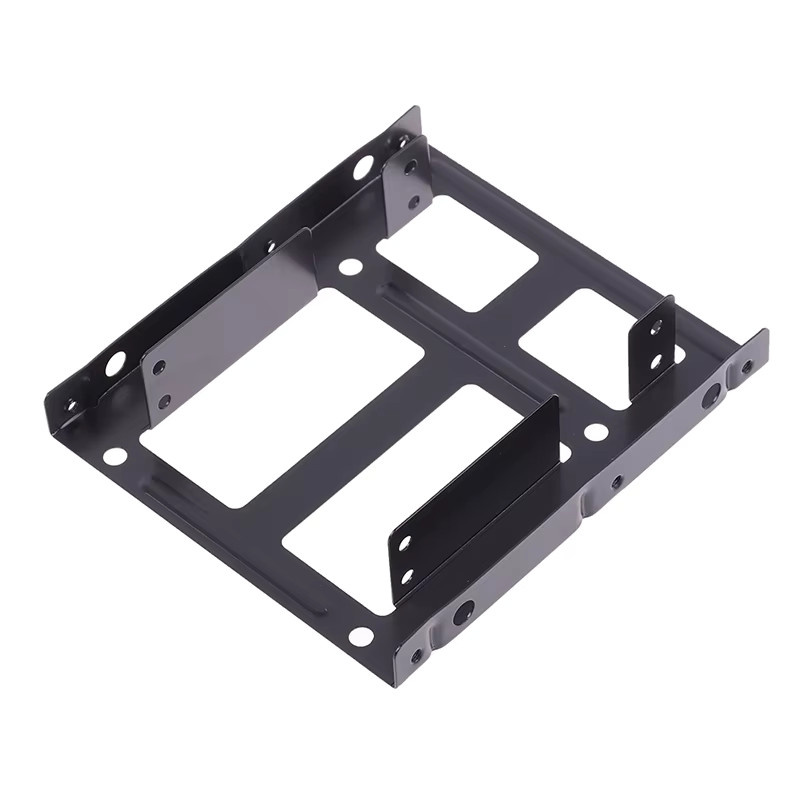 Dual Desktop SSD Montagehalterung für 2,5 bis 3,5 Zoll Festplatten, Interner Adapter Montagesatz, Schwarz - Bild 2