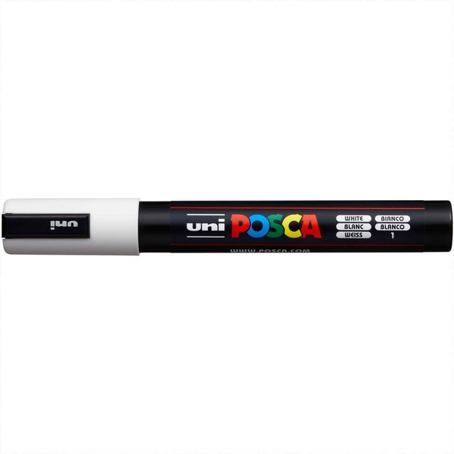uni-ball POSCA Pigmentmarker PC-5M Weiß mit 1,8-2,5mm Spitze - Bild 2