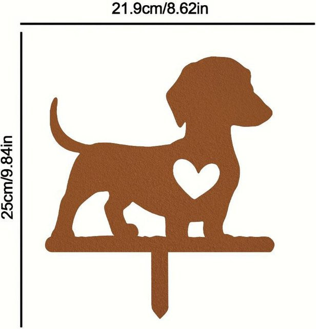 Smart Dog Garden Stake Metall Gartenkunst zur Erinnerung an dein Haustier - Bild 1