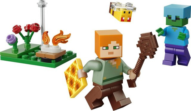 LEGO Minecraft Alex’ Begegnung am Lagerfeuer Konstruktionsspielzeug ab 6+ - Bild 1