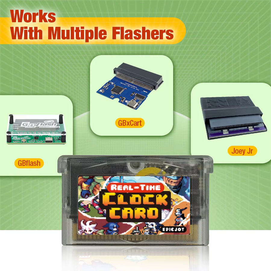 TICKNOT GBA RTC-Kartusche, wiederbeschreibbare 32 MB 1 Mbit Flash-Karte für GBA SP, GBP und GBM in Schwarz und Transparent - Bild 2