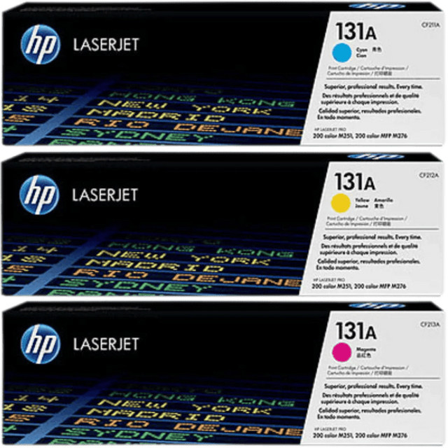 HP 131A Toner Multipack U0SL1AM Multicolor Cyan Magenta Gelb für Laserdrucker - Bild 2