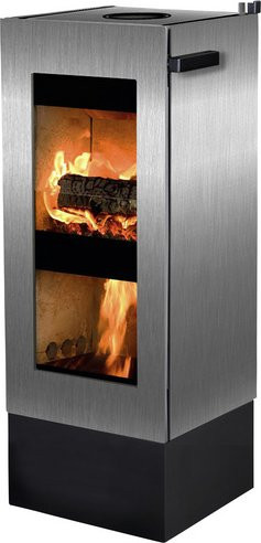 XEOOS Kaminofen x5 PATAGONIA aus Edelstahl in Silber und Grau mit 5 kW Leistung - Bild 1