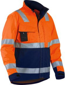 Blakläder Warnschutz-Jacke Unisex in Orange und Marineblau, Größe: 2XL, nach EN ISO 20471 - Bild 1