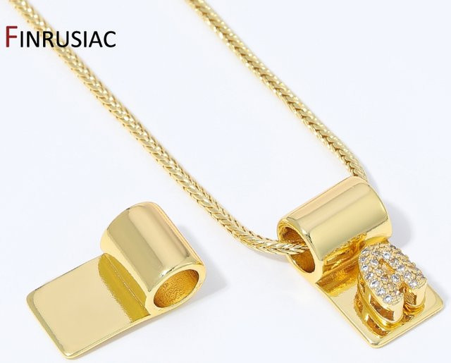 FINRUSIAC Anhänger, 18K vergoldetes Messing, Gold, Zirkonia, Unisex - Bild 1