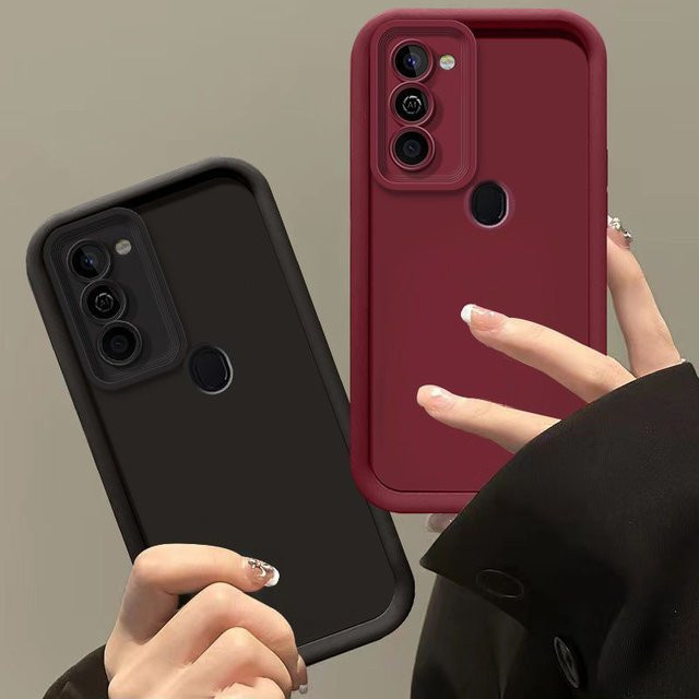 Infinix Handyhülle für Hot 10 Lite, Smart 5 2020, Modell X657B, Luxus Candy Matt Weiche Abdeckung, Rot - Bild 1