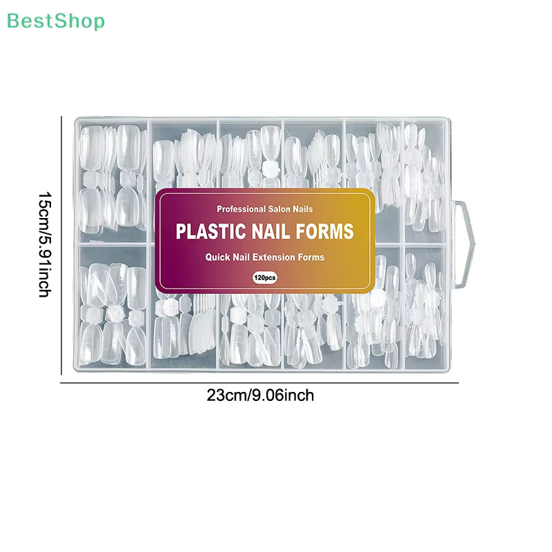 HNKMP Dual Nagel Form Verlängerung, 120 Stück, Gel, Glänzend - Bild 5
