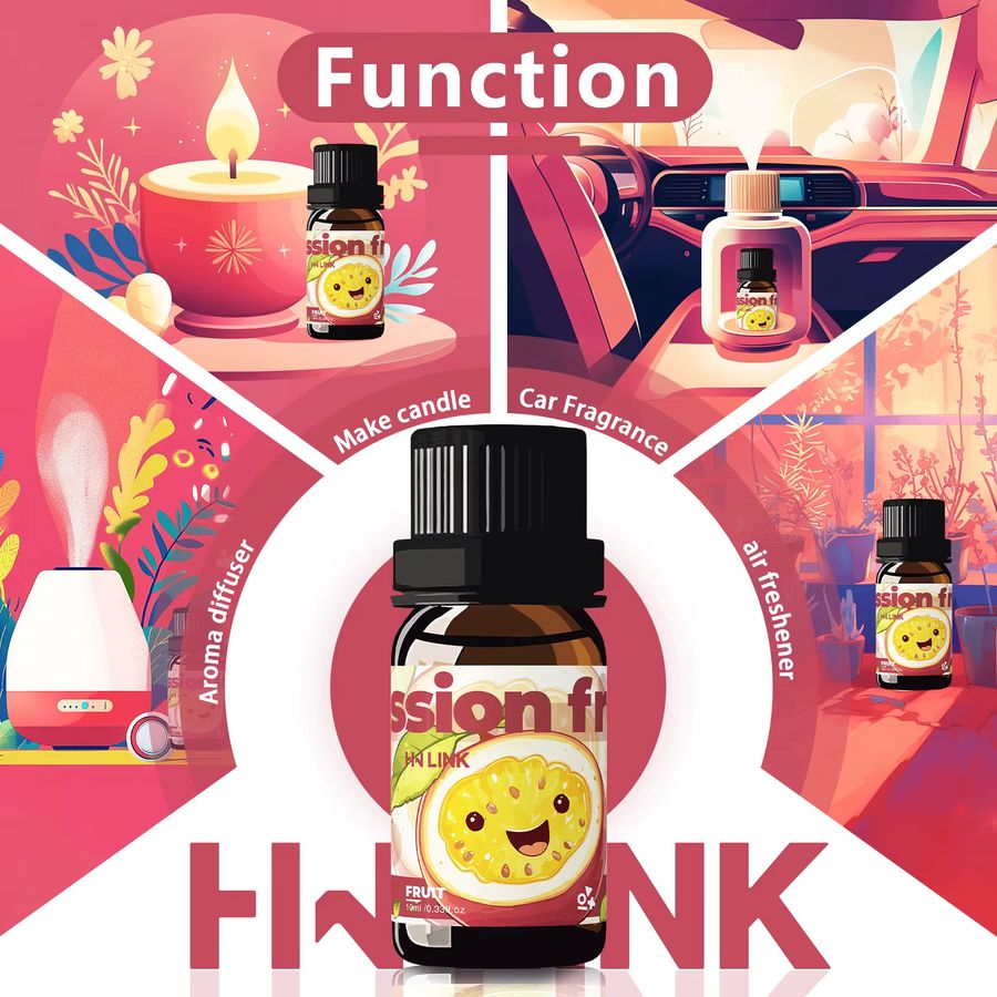 HWLINK Ätherisches Leidenschaftsfruchtöl für Damen, 10 ml, Amber Glas - Bild 2