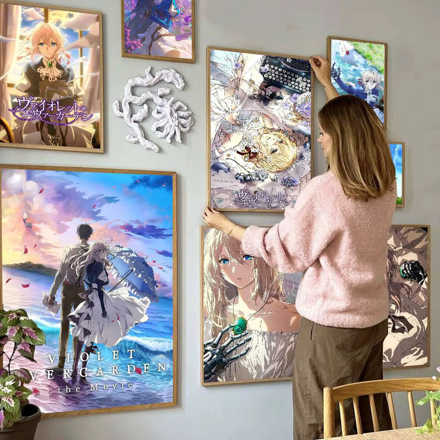 Anime Violet Evergarden Retro Wandposter aus Kraftpapier Multicolor - Bild 2