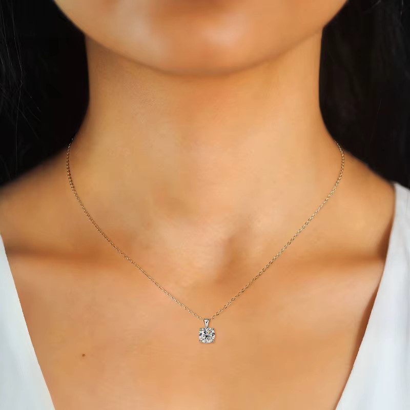 JoyceJelly Halskette, Moissanit, 925 Silber vergoldet, Damen - Bild 2