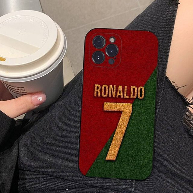 Silikon Handyhülle C-CR7 für Apple iPhone 17 16 15 14 13 12 11 Pro Max Plus mini Air in Schwarz und Rot - Bild 1