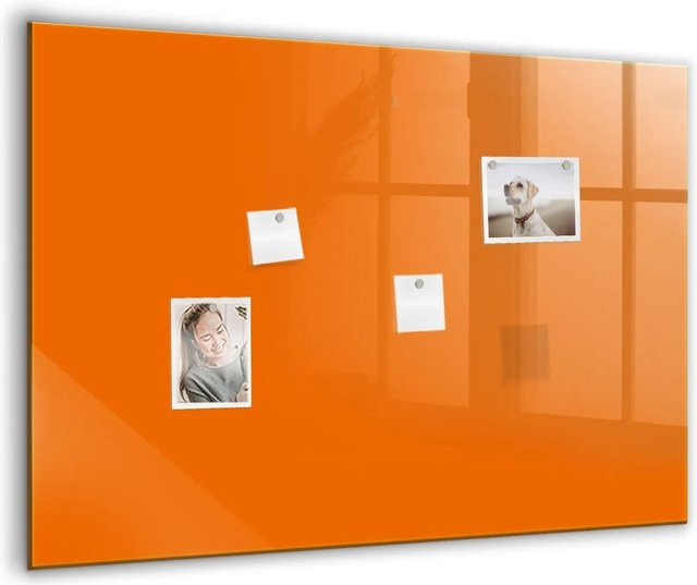 Tulup Magnettafel aus Glas in Orange, B/H: 100 x 70 cm - Bild 1
