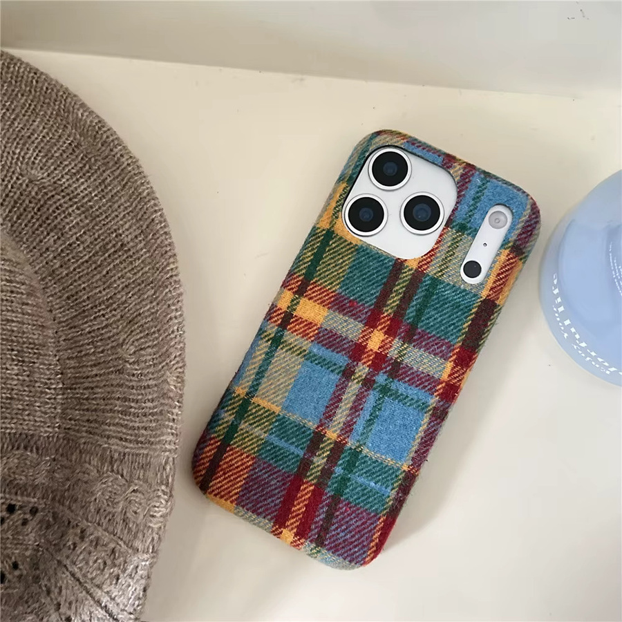 Plüsch Handyhülle mit Stickmuster für Apple iPhone 17 16 15 14 13 Pro Max Plus, Multicolor - Bild 2