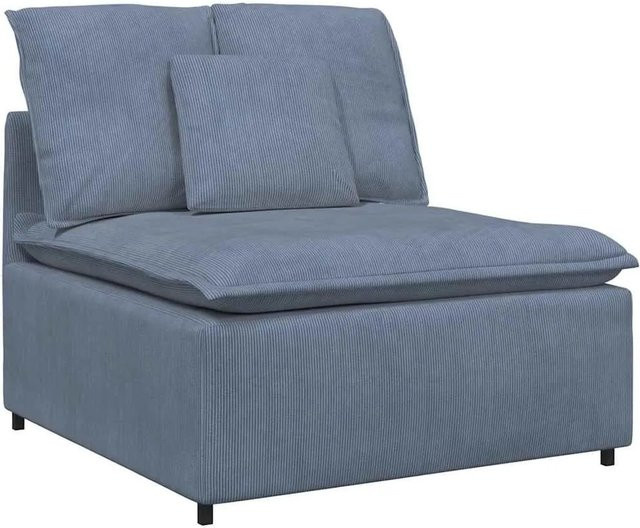 vidaXL Modulares Sofa Mittelmodul mit Kissen Blau Breite: 100 cm - Bild 1