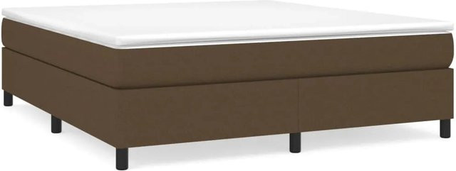 vidaXL Boxspringbett aus Stoff in Dunkelbraun B/T/H: 180 x 200 x 35 cm - Bild 1