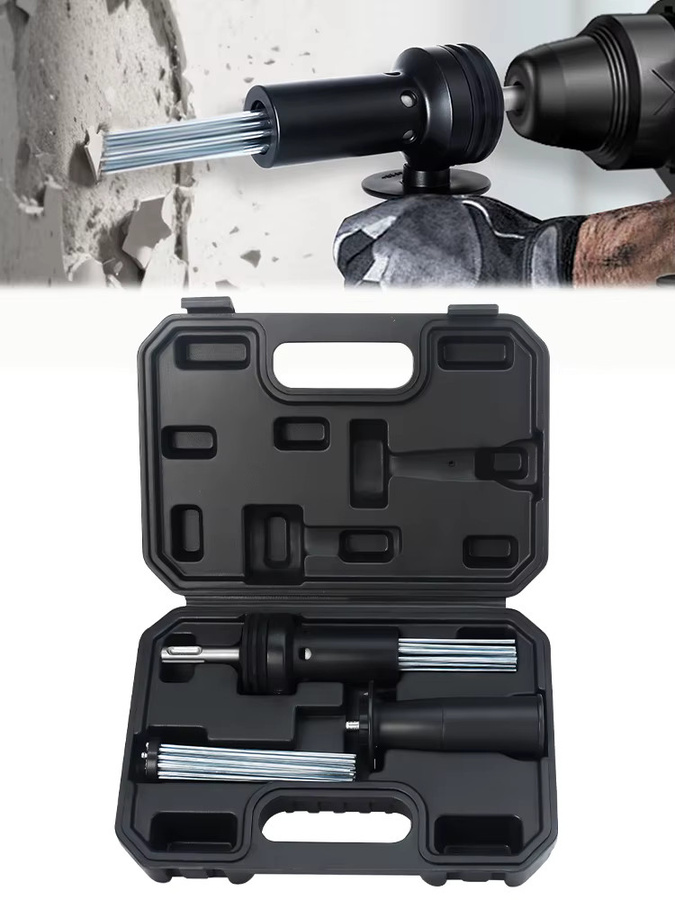 ACFAN SDS Plus Bohrhammer-Adapter mit 18 Zinken als elektrischer Nadel-Scaler zum Entfernen von Farbe, Rost und Beton für Luftwerkzeuge - Bild 7