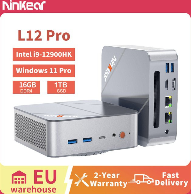 Ninkear L12 Pro Mini-PC mit Intel i9-12900HK, 16GB DDR4, 1TB SSD, Windows 10/11, WiFi 6 und Bluetooth 5.2, Kompakter Gaming-Desktop-Computer für Büro und Multimedia - Bild 1