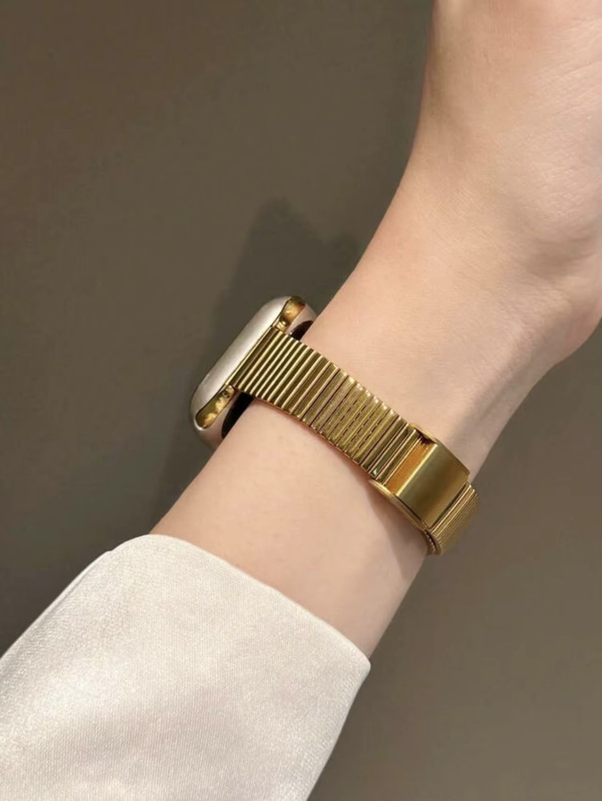 SANJIAOTANG Uhrenarmband Milanaise, Gold, Damen - Bild 2