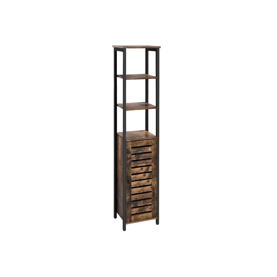 Vasagle Hochschrank im Vintage und Industrie-Design, Braun-Schwarz, B/T/H: 37 x 30 x 167 cm - Bild 2
