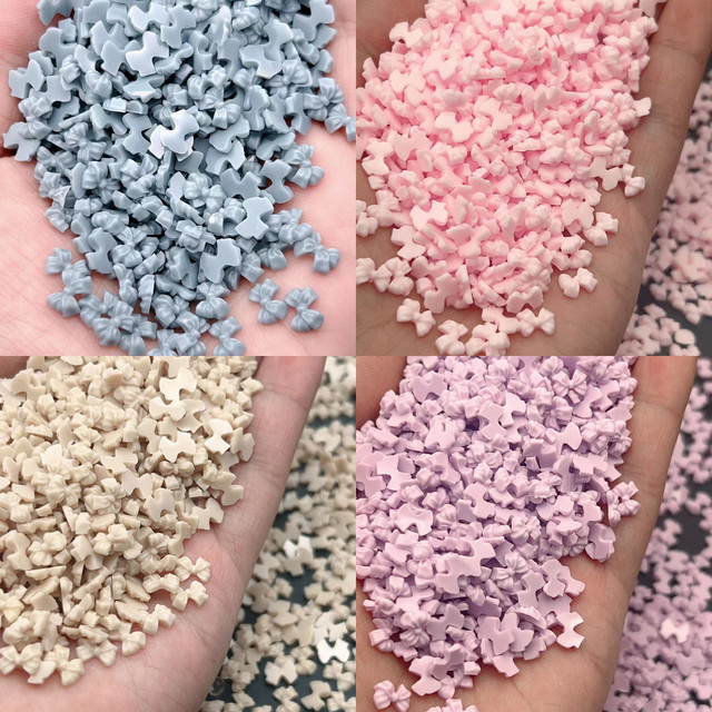 Kawaii Bogen Nail Art Charms, 50 Stück, Harz, Bunt, Nageldekoration - Bild 1