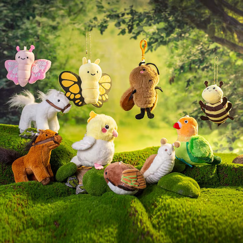 Plüschtier-Rucksackanhänger, Tiere und Insekten, Bunt / Mehrfarbig, Plüsch / Textil - Bild 2