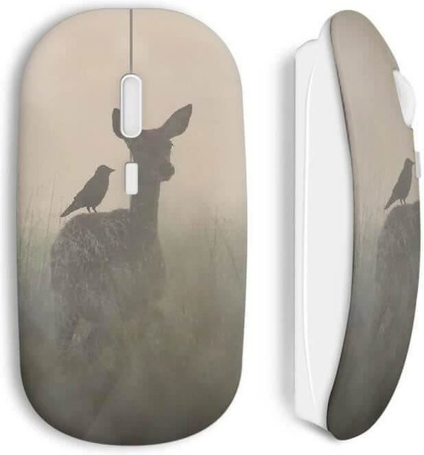 Faon Kabellose Maus Reh in Beige mit USB und WLAN für Mac und PC - Bild 1