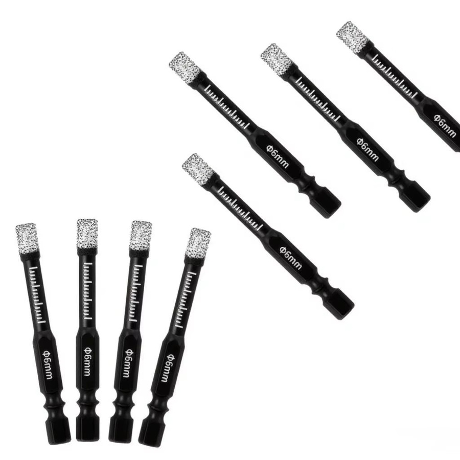 RSMXYO 10-teiliges Diamantbohrer-Set mit 6 mm Sechskantschaft für Porzellan, Granit, Fliesen und Marmor - Bild 4