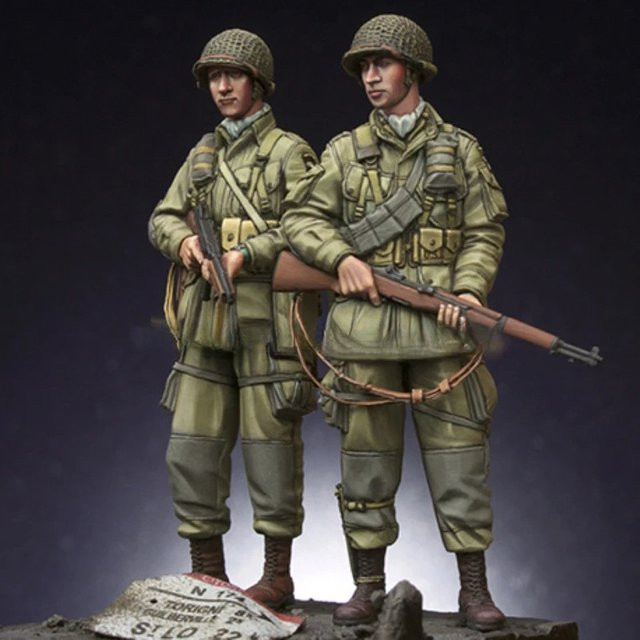 GK US Airborne Troops Set, Harzfiguren, Maßstab 1:35, Modellbausätze - Bild 1