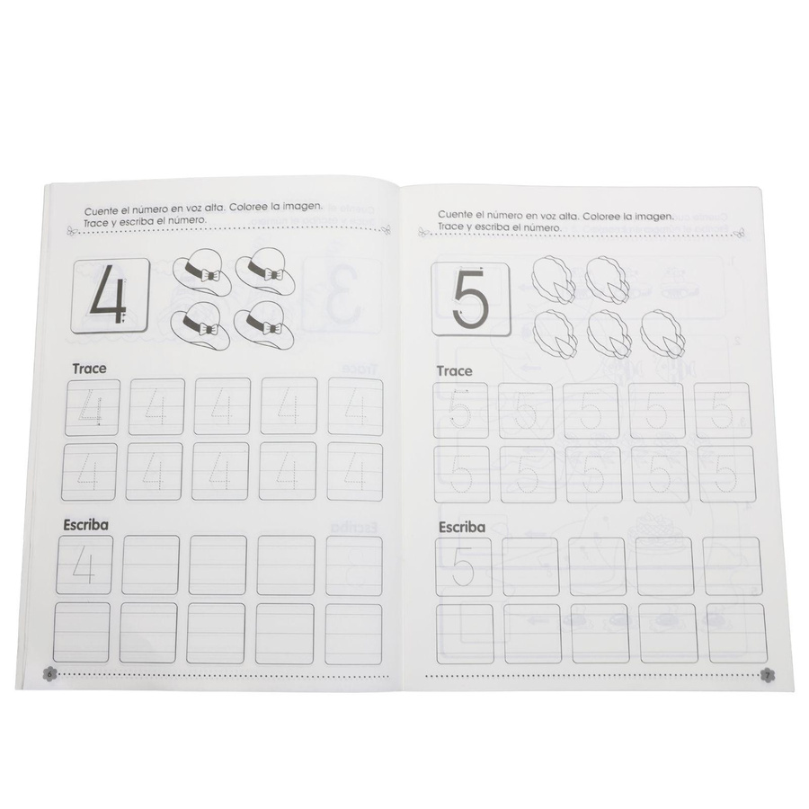 Yiran toy Spanisches Zahlen Kalligraphie Übungsheft für Kinder zum Lernen der Handschrift und des Alphabets, Mehrfarbig - Bild 2