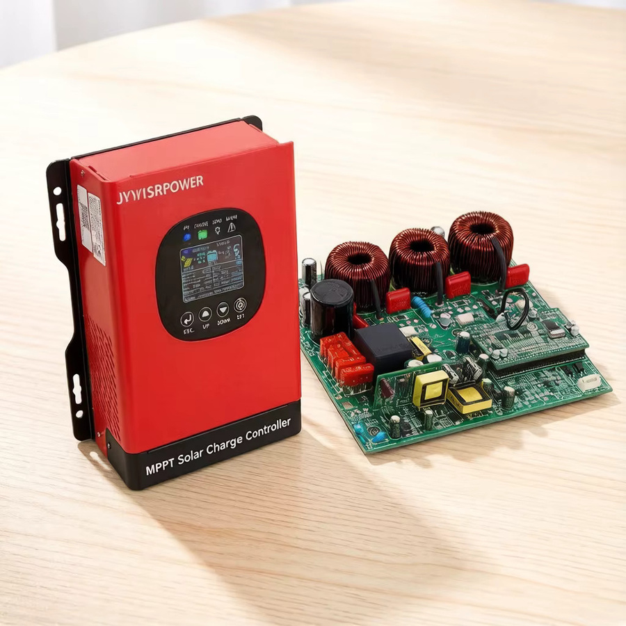 HXCONTROLLER MPPT Solar-Laderegler mit automatischer Batteriespannungserkennung in Rot für Haus, Wohnmobil und Boot - Bild 2