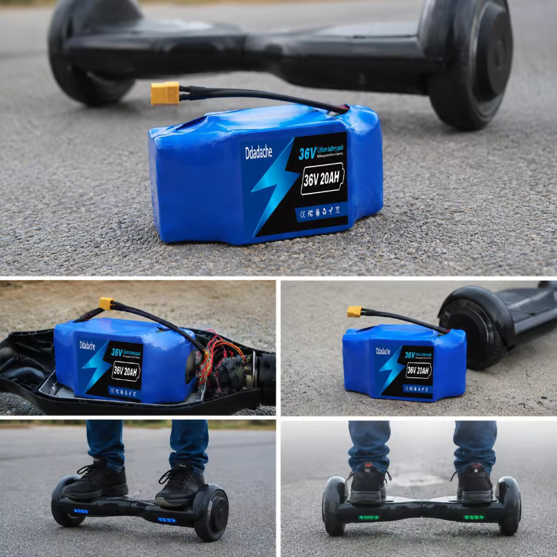 Wiederaufladbarer 36V Lithium-Ionen-Akku 10S2P mit Schutzplatine für Elektro-Balance-Scooter und Smart Zweirad-Roller in Blau - Bild 4