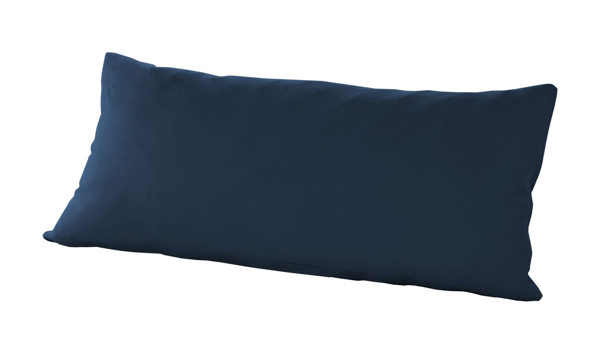 Prinz Mako-Feinjersey Uni Kissenbezug mit Reißverschluss, Blau, B/H: 40 x 80 cm - Bild 1