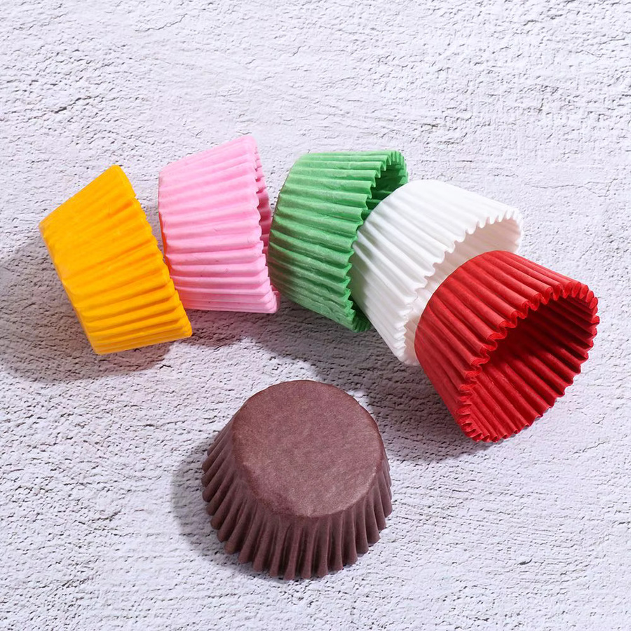 Bunte Papier-Backförmchen für Cupcakes, Muffins und Schokolade, runde Papier-Liner in Mehrfarben - Bild 2