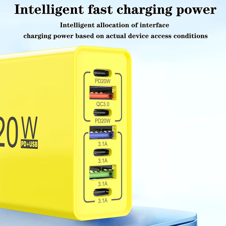120 W USB Typ C Schnellladegerät Handy-Adapter in Weiß für iPhone, Huawei, Xiaomi, Samsung und OnePlus - Bild 2