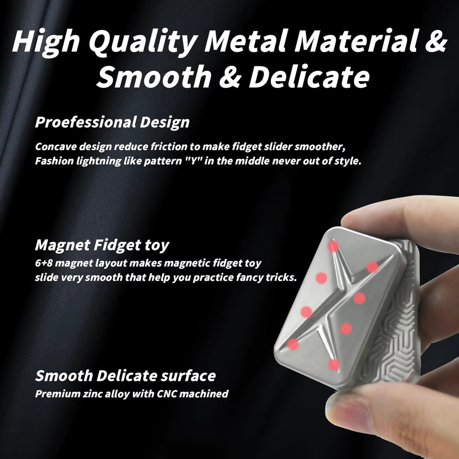 YuHaoHui EDC Fidget Slider, Metall, Magnetisch - Bild 4