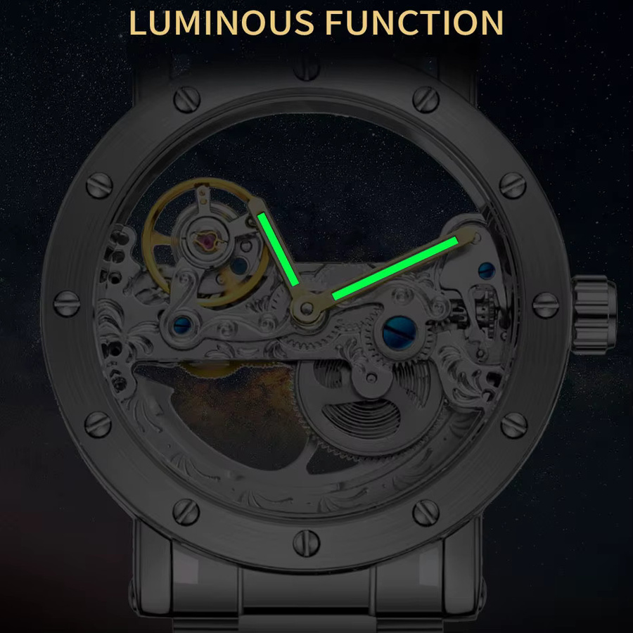 FORSINING Armbanduhr Edelstahl, Automatik, Skelett, Herren - Bild 4
