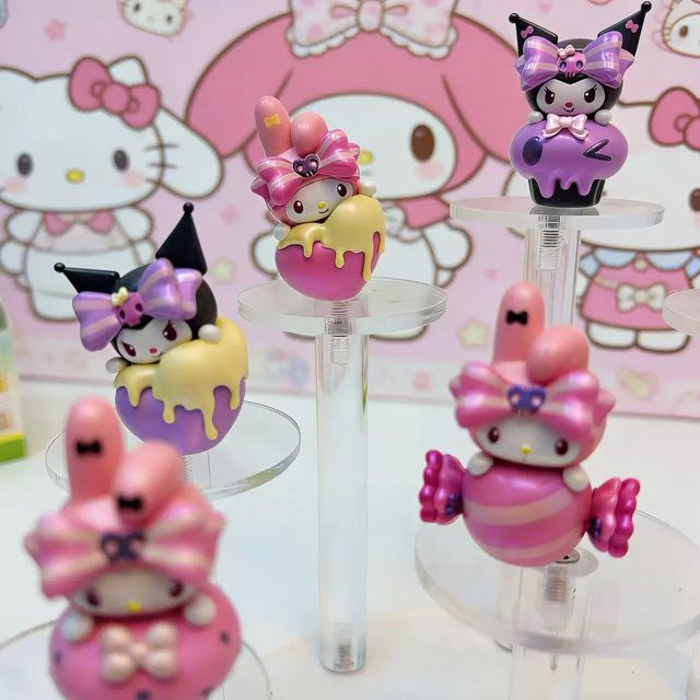 Sanrio My Melody Kuromi Sugar Heart Honey Series, Mini Actionfigur, Kuromi Modellspielzeug - Bild 1