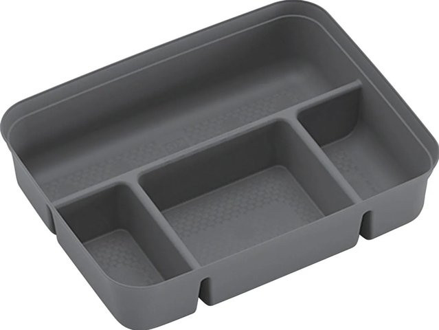 Kis Einsatz Divider mit 4 Ablagefächern für Aufbewahrungsbox K-Latch in Grau Anthrazit - Bild 1
