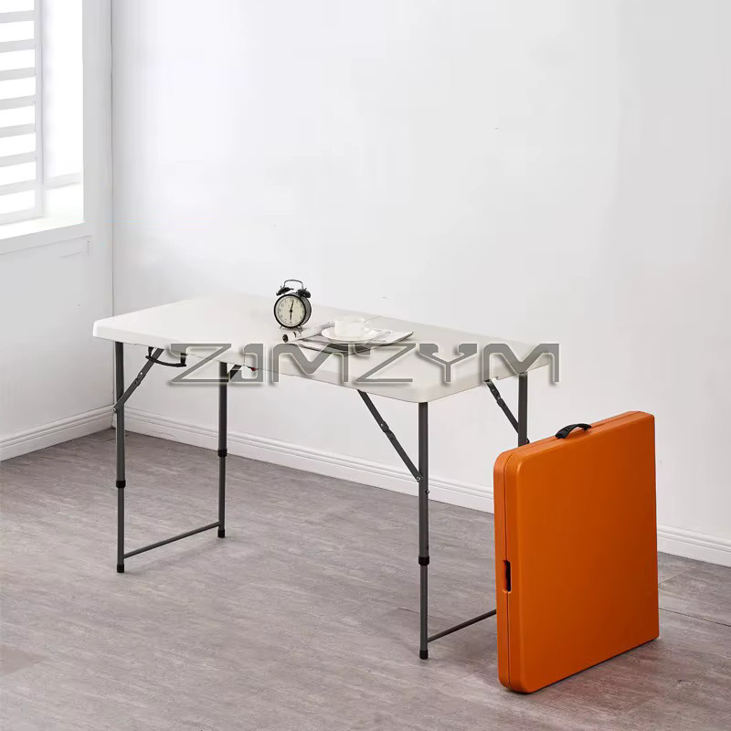 ZJMZYM Höhenverstellbarer Klapptisch für Garten und Outdoor in Orange und Weiß - Bild 2