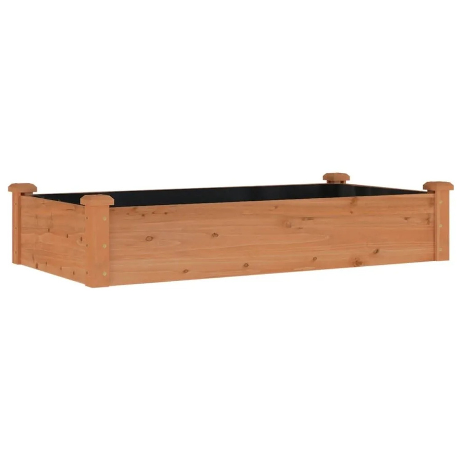 vidaXL Hochbeet aus massivem Tannenholz mit Einsatz, Braun, B/T/H: 120 x 60 x 25 cm - Bild 2