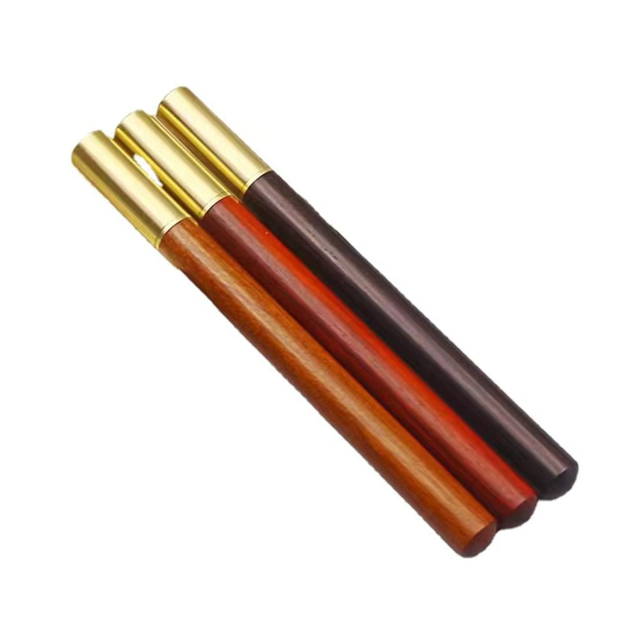 Vintage Gelschreiber mit Holzkörper und schwarzer Tinte, 0,5 mm Stift für Briefpapier und Unterschriften - Bild 3