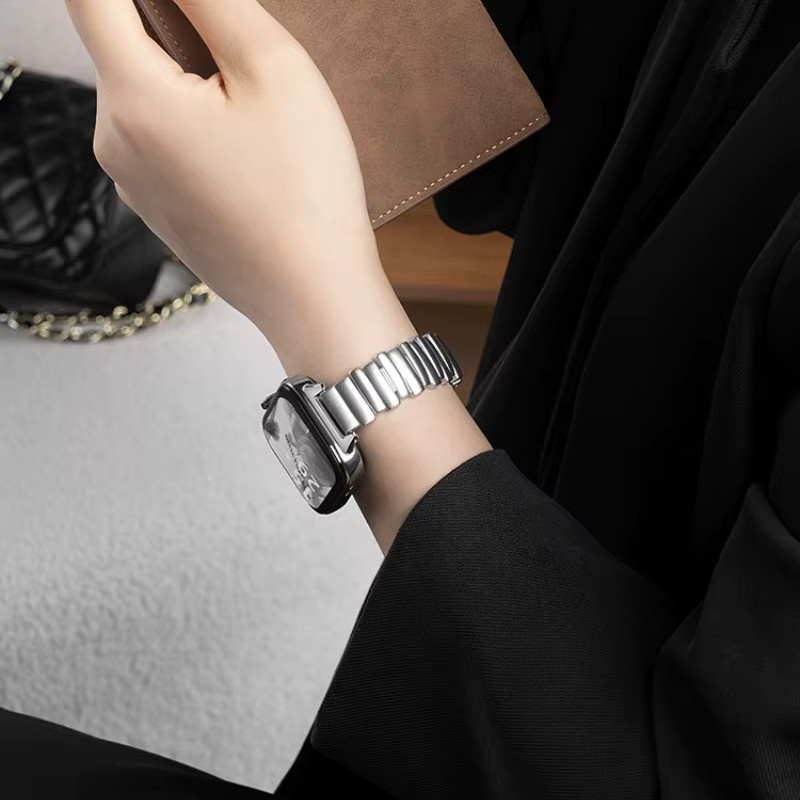 TINUORA Uhrenarmband Edelstahl, Silber, Damen - Bild 4