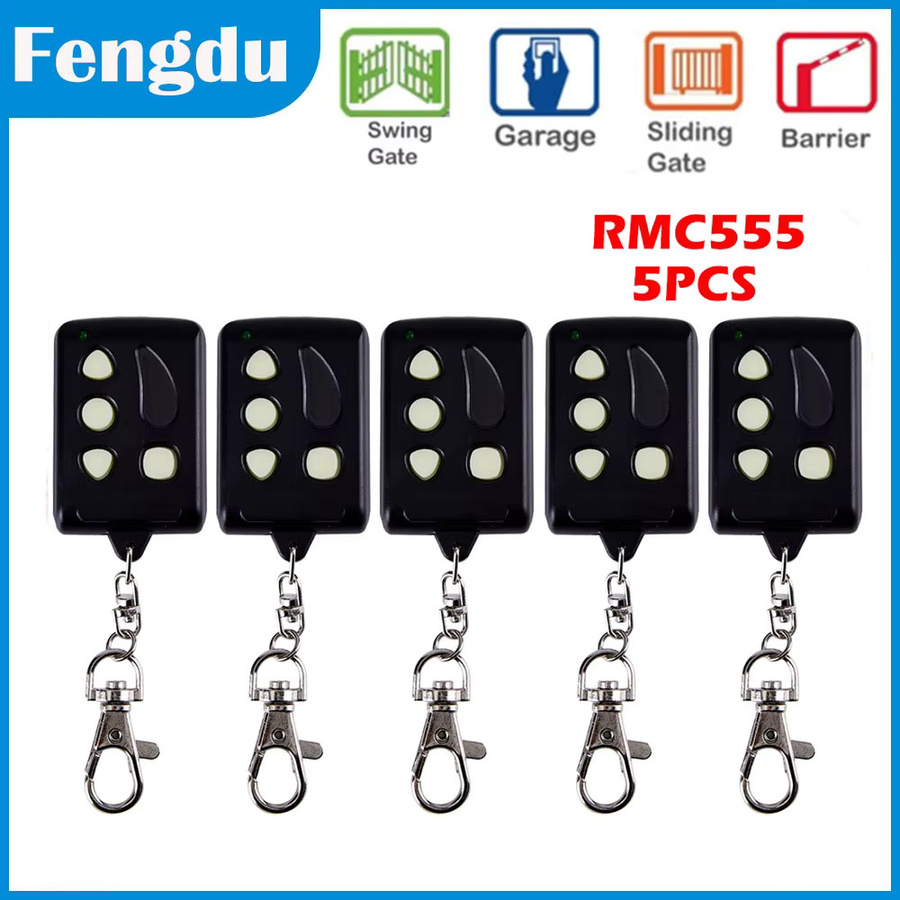 Remocon Universelle Torfernbedienung 433 MHz Set aus 5 Stück RMC555 Schwarz mit RMC888 Duplikator-Maschine für 250-450MHz einstellbar - Bild 1