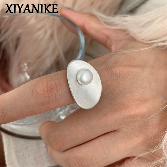 XIYANIKE Ringe, Perle, Silber, Damen - Bild 1
