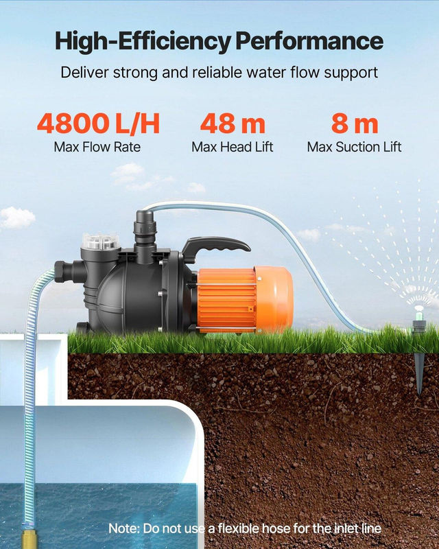 Buying Solutions MB Gartenpumpe Jetpumpe aus PP mit 1300W und 4800L/H Förderleistung - Bild 4