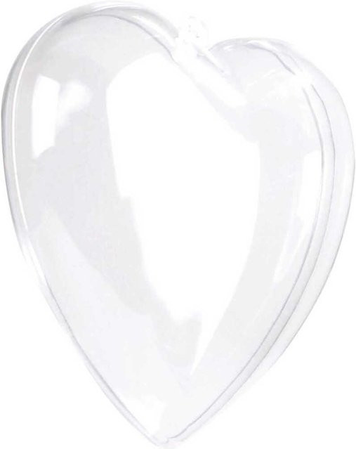 Rico Design Kunststoffherz transparent für Weihnachten, Höhe: 6 cm - Bild 1