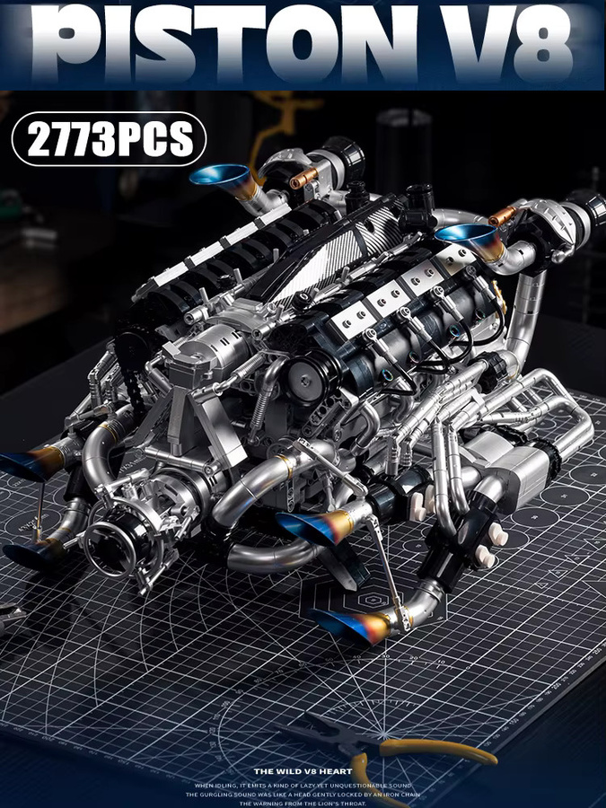 CETYL MOC Supercar V8 Motor, Batmobil, 2773 Teile, ab 14 Jahren - Bild 3
