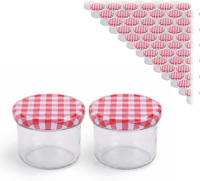 Relaxdays Einmachgläser Set mit Twist-Off Deckel, transparent, 75er Set, 220 ml - Bild 1