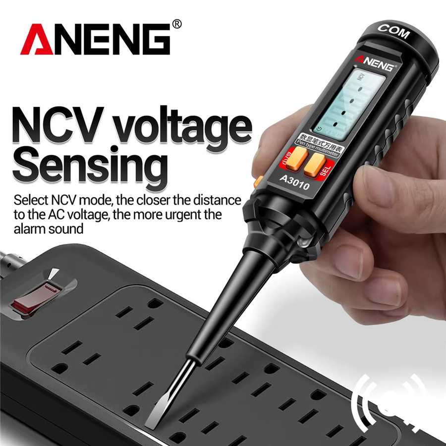 ANENG A3010 Stift-Multimeter True-RMS Digitales Multimeter mit Hintergrundbeleuchtung und LCD in Schwarz - Bild 2
