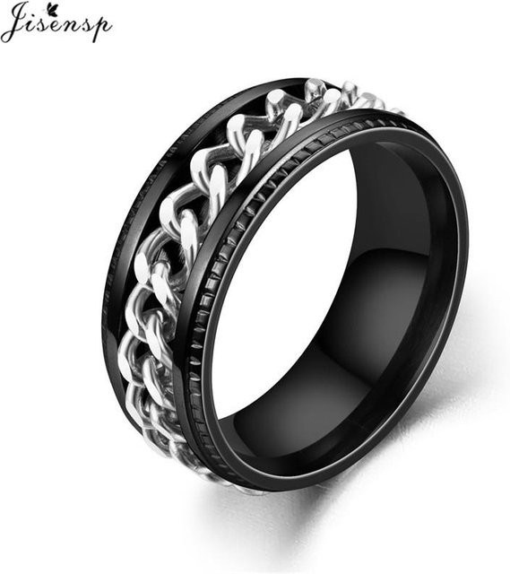 Fidget Ring Edelstahl, Schwarz, Unisex - Bild 1